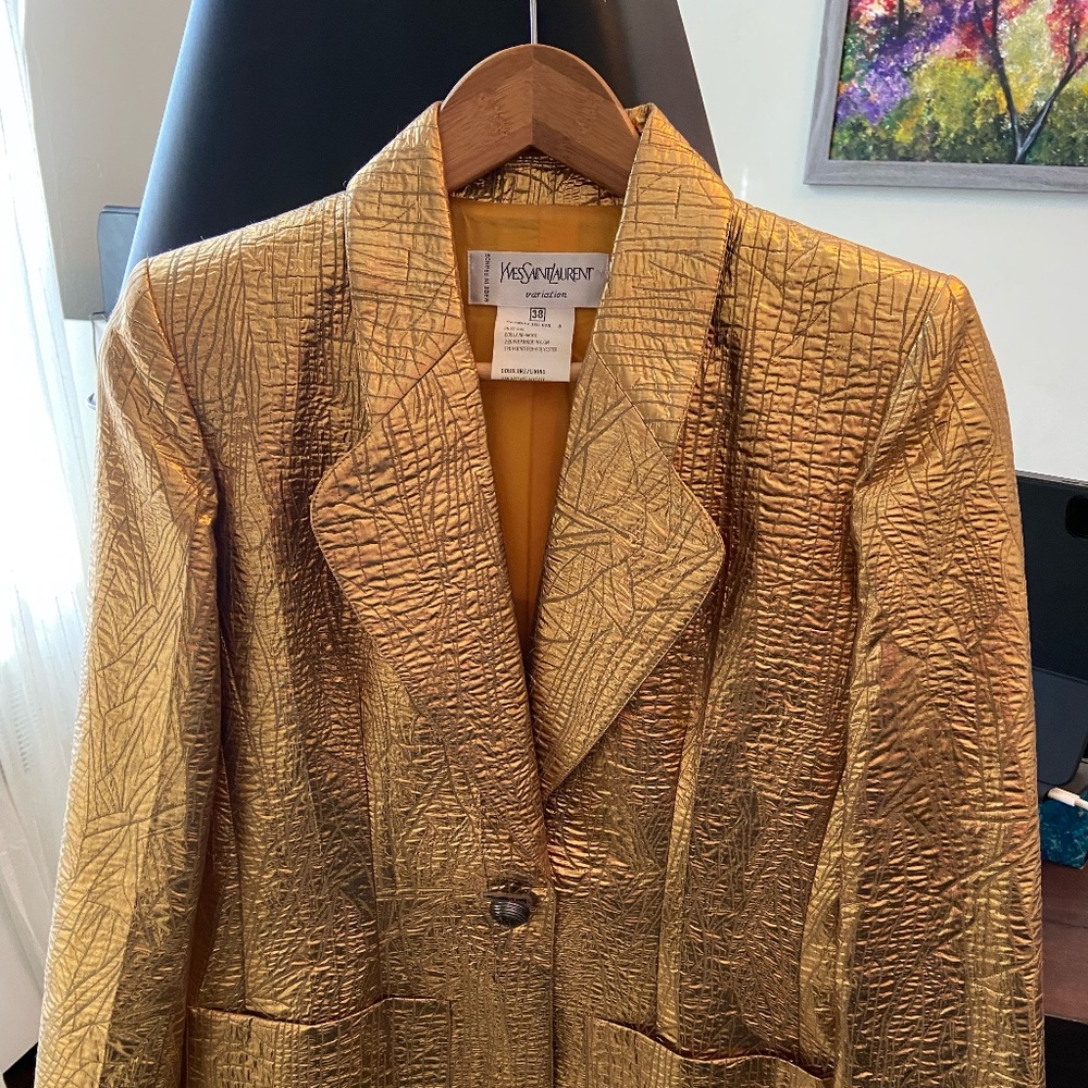 Yves Saint Laurent Gold Blazer